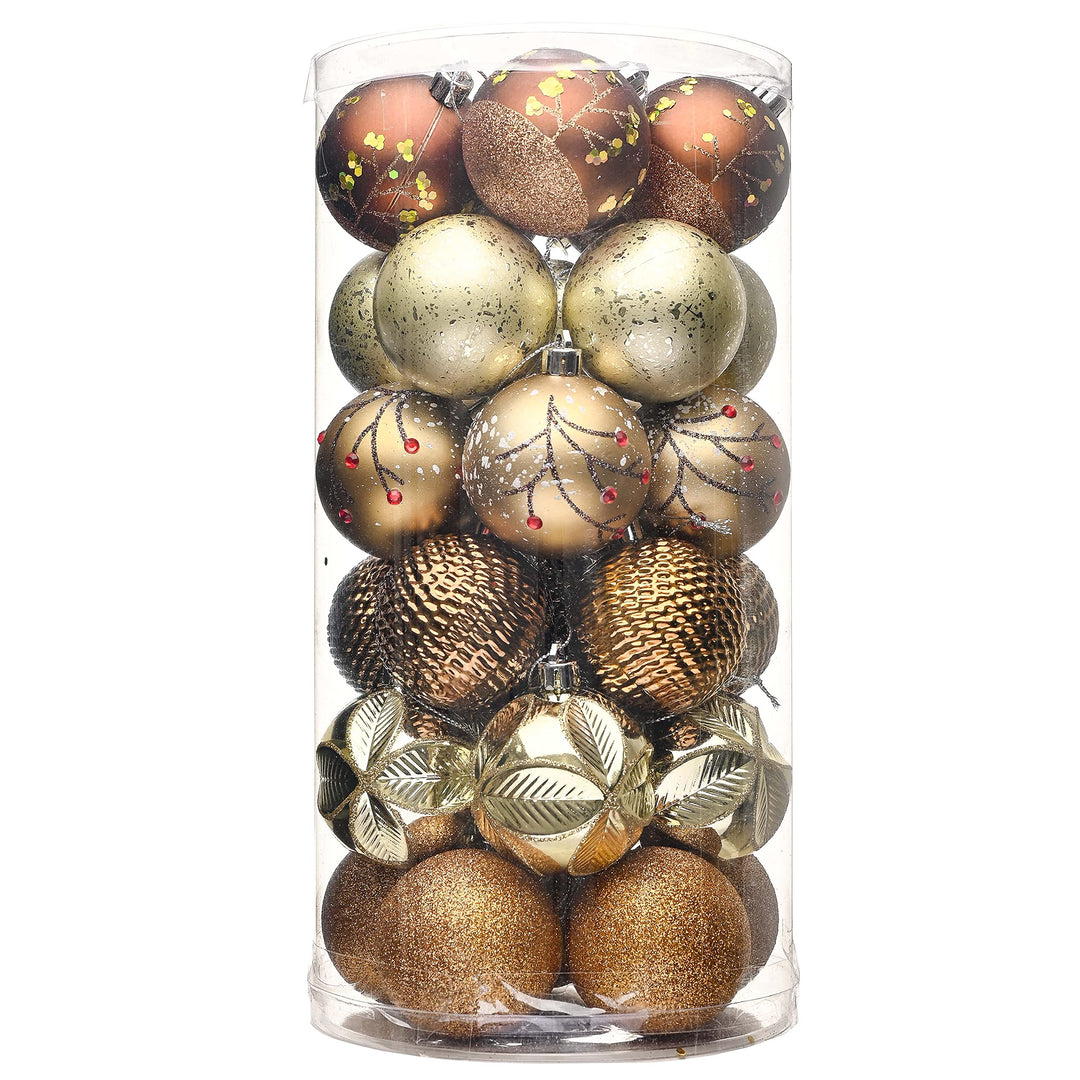Valery Madelyn Weihnachtskugeln 30 Stücke 6cm Kunststoff Christbaumkugeln Weihnachtsdeko mit Aufhäng