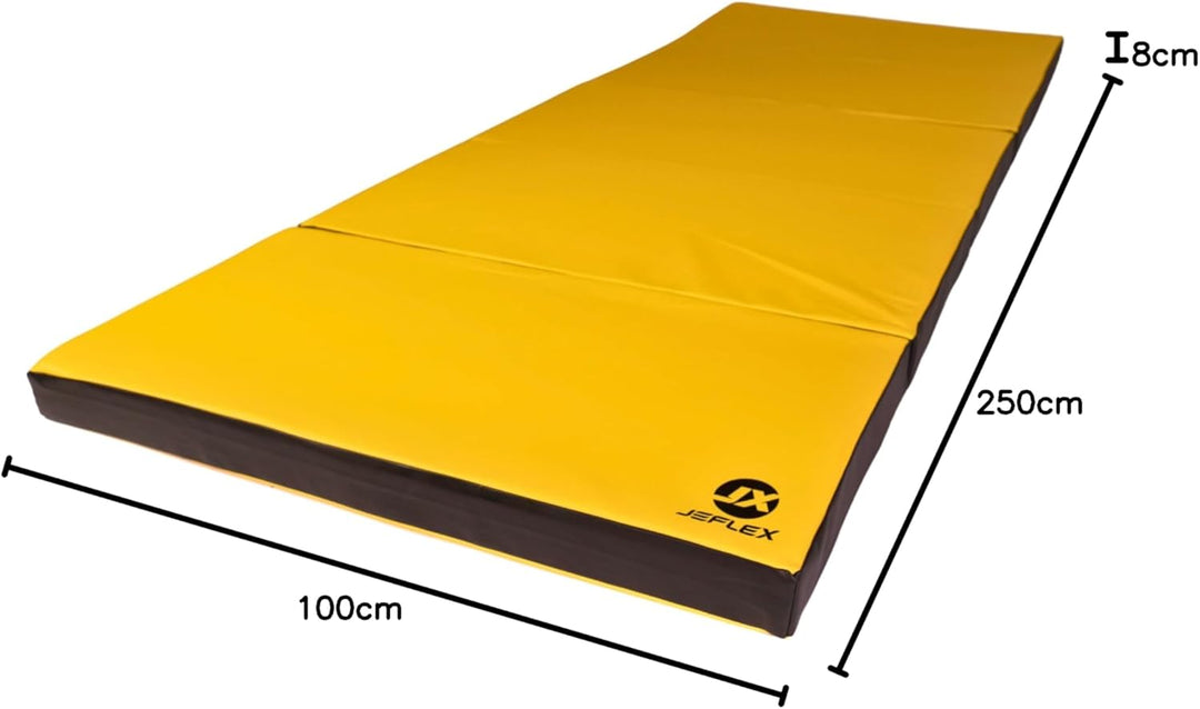 Jeflex - klappbare Weichbodenmatte & Turnmatte 250 x 100 x 8 cm MADE IN GERMANY/Gymnastikmatte tragb