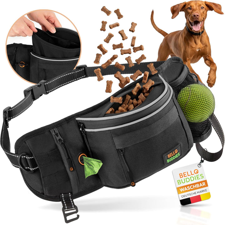 Leckerlitasche für Hunde I Bauchtasche mit Schnellzugriff inkl. wechselbarer Innentasche & Leinenhal