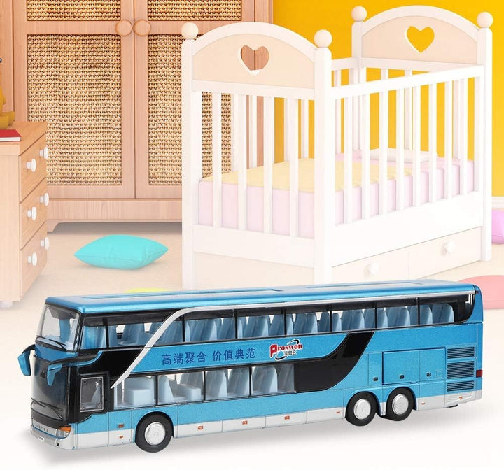 Zerodis Legierung Doppeldecker Bus Modell Spielzeug Elektro 1:50 Pull Back Autos Baufahrzeuge Mini M