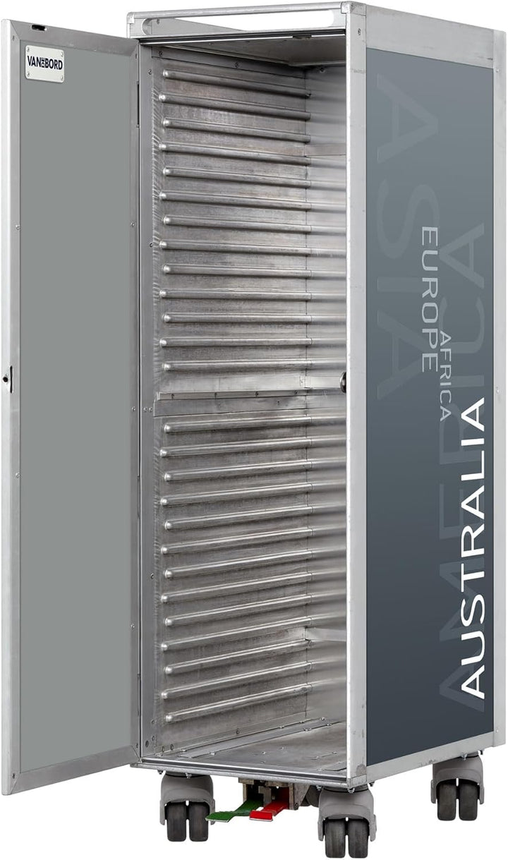 VanDeBord Flugzeugtrolley Kontinente Farbe Kontinente Anthrazit, Rollen Original Rollen, Tür Origina