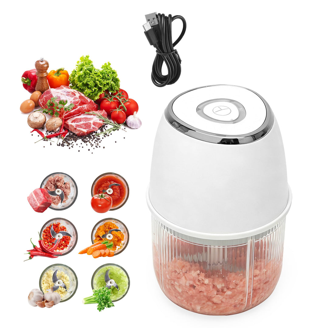 Zerkleinerer Elektrisch 350ml, Gemüsezerkleinerer Zwiebelschneider Elektrisch Multizerkleinerer, USB