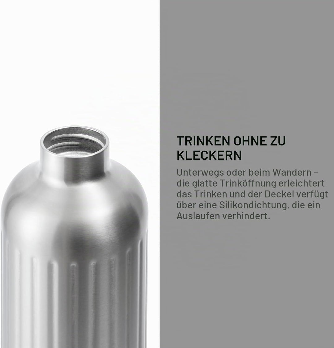 BLACK + BLUM Explorer Isolierflasche | Orange | 850 ml | Trinkflasche Thermo hält 24h kalt &amp; 12h hei