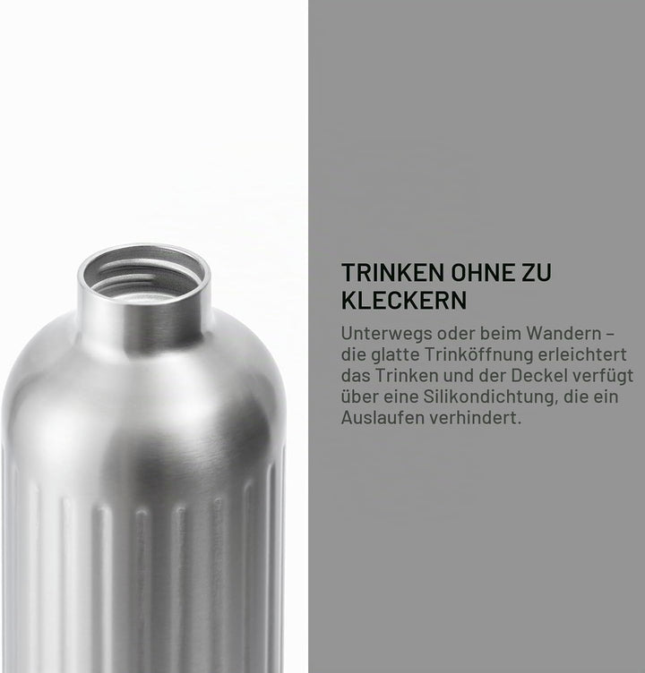 BLACK + BLUM Explorer Isolierflasche | Orange | 850 ml | Trinkflasche Thermo hält 24h kalt &amp; 12h hei