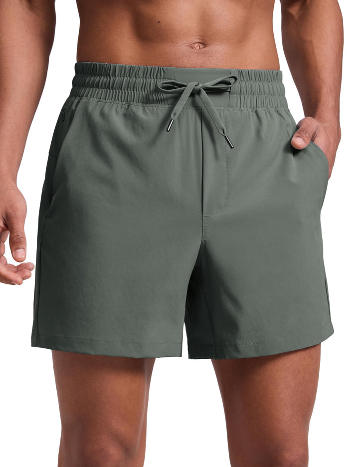 CRZ Yoga Linerless Trainingsshorts für Herren, 17,8 cm, schnelltrocknend, für Laufen, Sport, Fitness