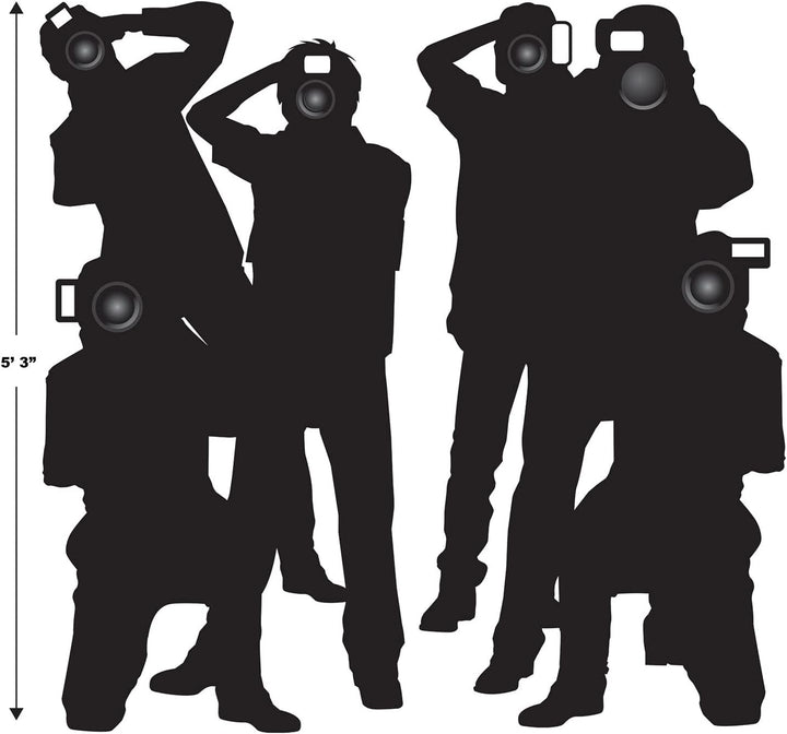 Beistle S52088AZ2 Paparazzi Requisiten aus Kunststoff, Schwarz/Weiss, 4 Stück