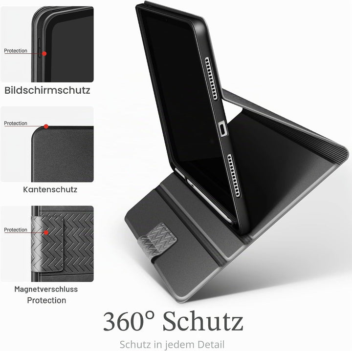 AUAUA Hülle für iPad 10. Generation 2022, 10,9 Zoll Hülle mit Apple Stifthalter, Auto Schlaf/Aufwach
