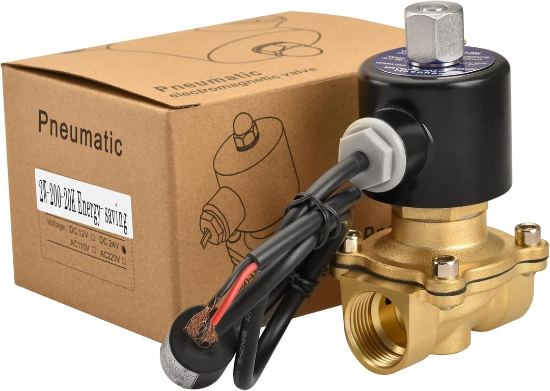 Heschen Elektrisches Magnetventil aus Messing, 2W-200-20KJ, PT 3/4'', DC24V, Direktbetätigung für Wa