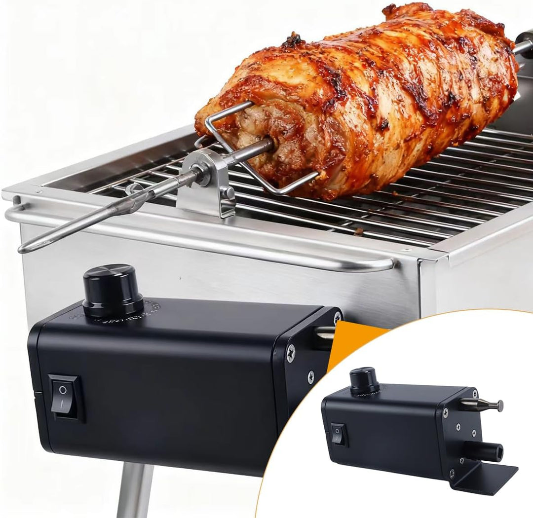 Grill-Drehspiessmotor, Tragbarer Elektrischer Grill-Drehspiessmotor (10 W, 5 V – 12 V) Mit Einstellb