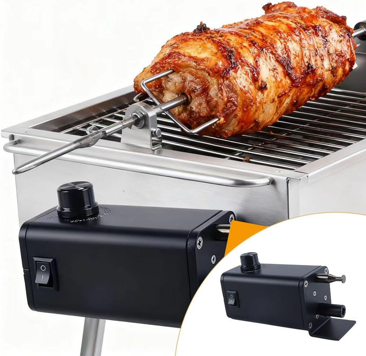 Grill-Drehspiessmotor, Tragbarer Elektrischer Grill-Drehspiessmotor (10 W, 5 V – 12 V) Mit Einstellb