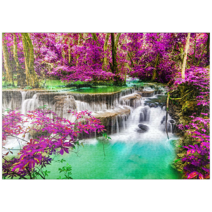 Huay Mae Khamin Wasserfall, Thailand - Premium 1000 Teile Puzzle - MyPuzzle Sonderkollektion von Puz