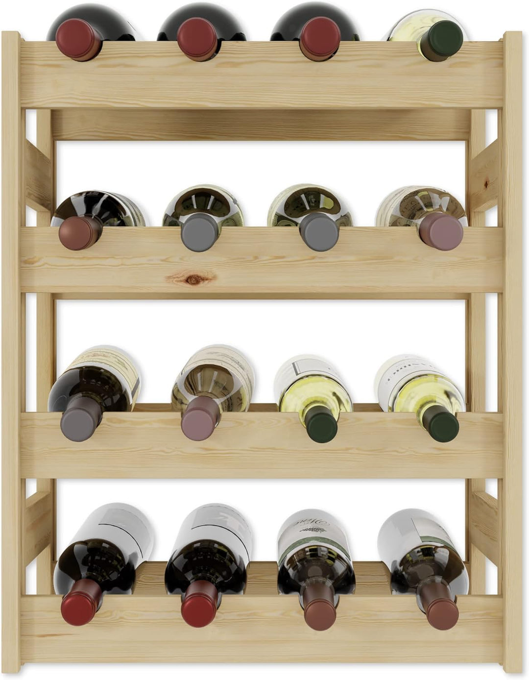 Lenmar Serie RW Weinregal aus Holz für Flaschen, Anthrazit, Braun, Natur, RW-1, 3-11 liegen, für 12-