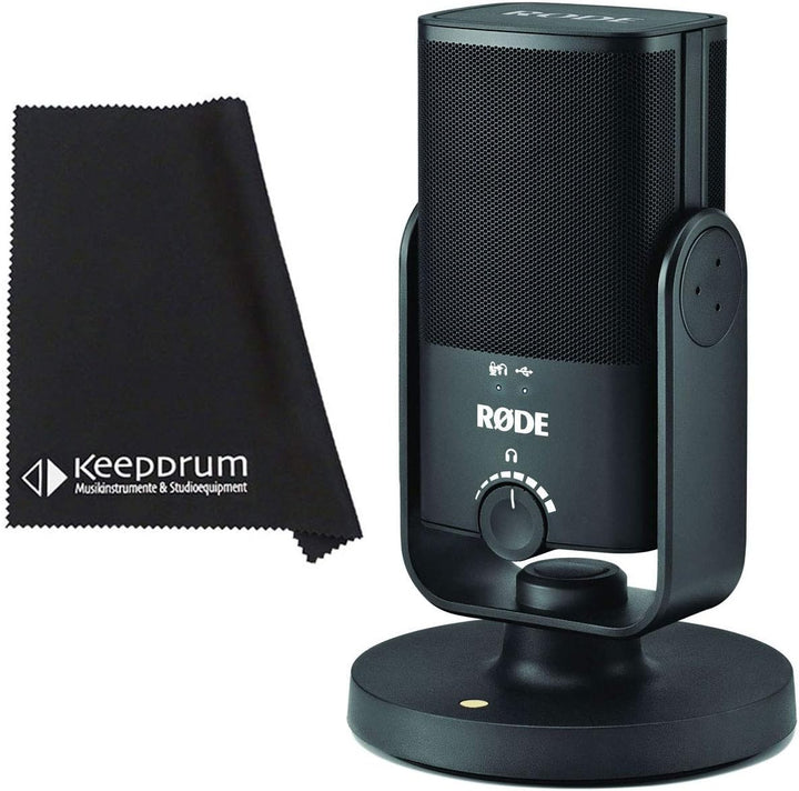 Rode NT-USB Mini USB-Studio-Kondensatormikrofon + keepdrum Mikrofasertuch NT-USB Mini + Poliertuch,