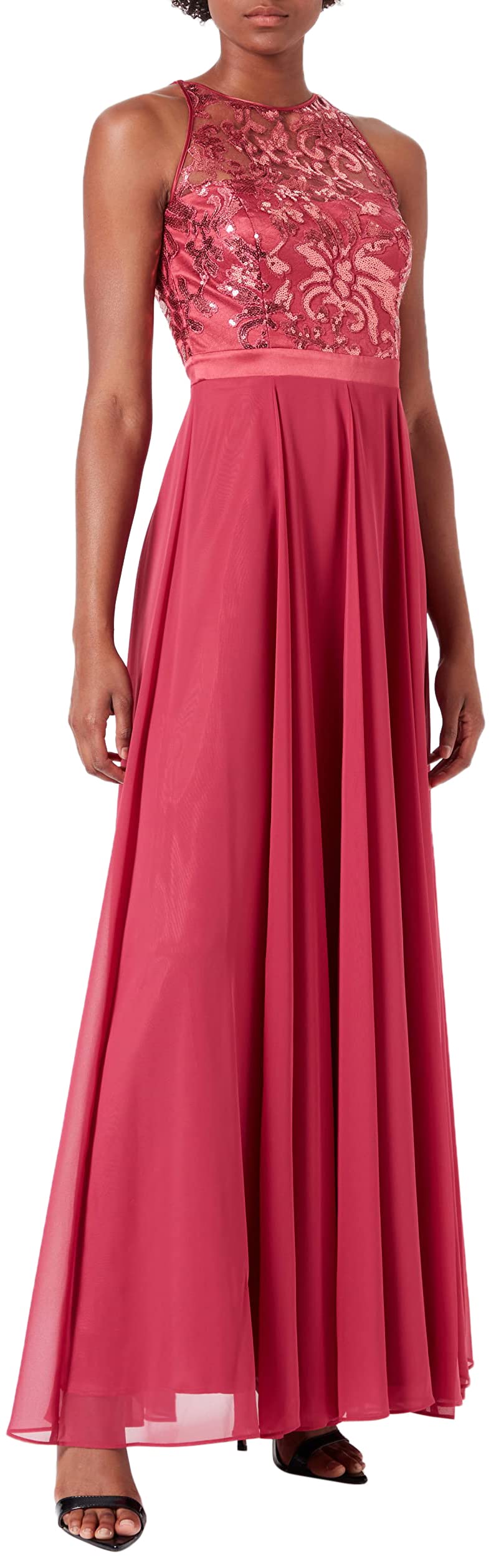 Vera Mont Damen Partykleid 44 Rot (Light Cranberry 4288), 44 Rot (Light Cranberry 4288)