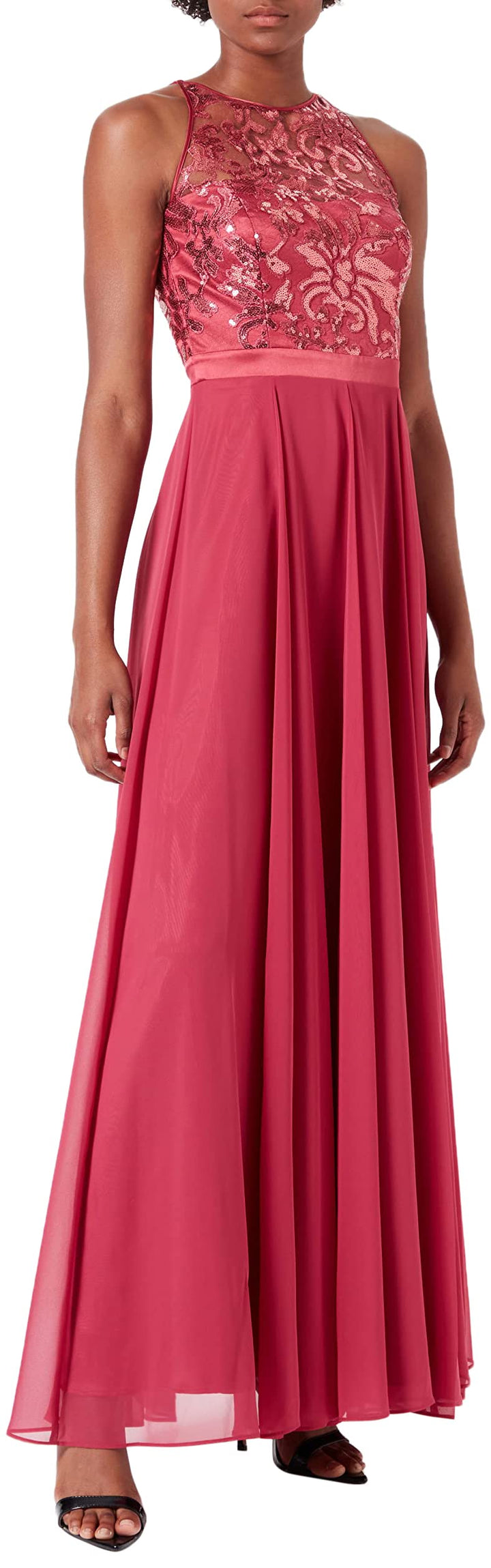 Vera Mont Damen Partykleid 44 Rot (Light Cranberry 4288), 44 Rot (Light Cranberry 4288)