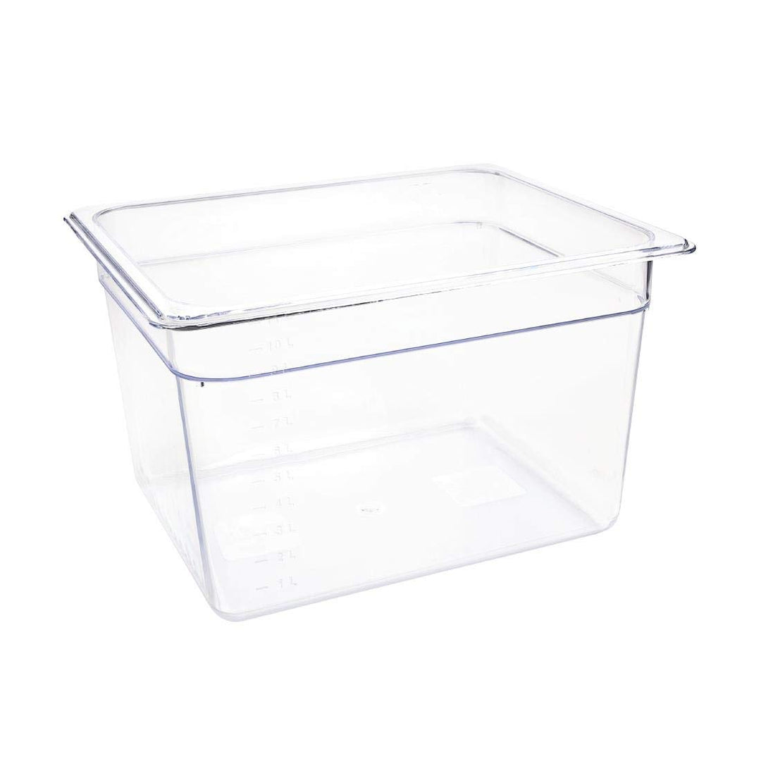 Vogue 1/2 Gastronorm-Behälter, 200 mm, 10,8 l, transparent, für Catering, Lebensmittelaufbewahrung 3