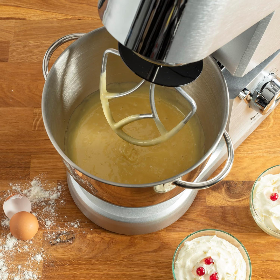 Moulinex Masterchef QA810D Planetary Knetmaschine, 6,7 Liter, Küchenmaschine mit Schneebesen, Schnee