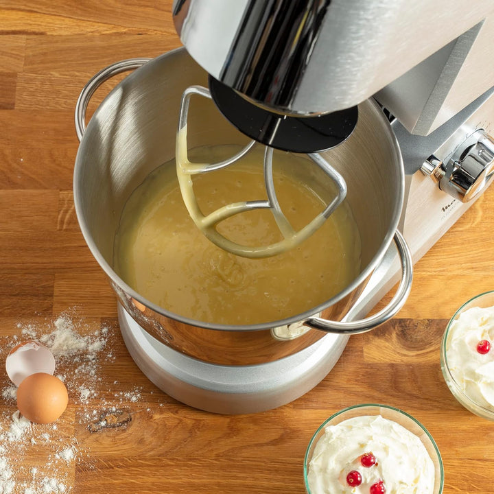Moulinex Masterchef QA810D Planetary Knetmaschine, 6,7 Liter, Küchenmaschine mit Schneebesen, Schnee
