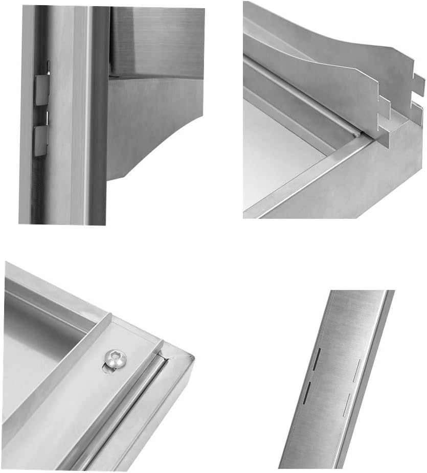 Flyelf Edelstahl Wandregal für Küche Esszimmer Küche Regal Edelstahl Regal 2 Schichten höhenverstell