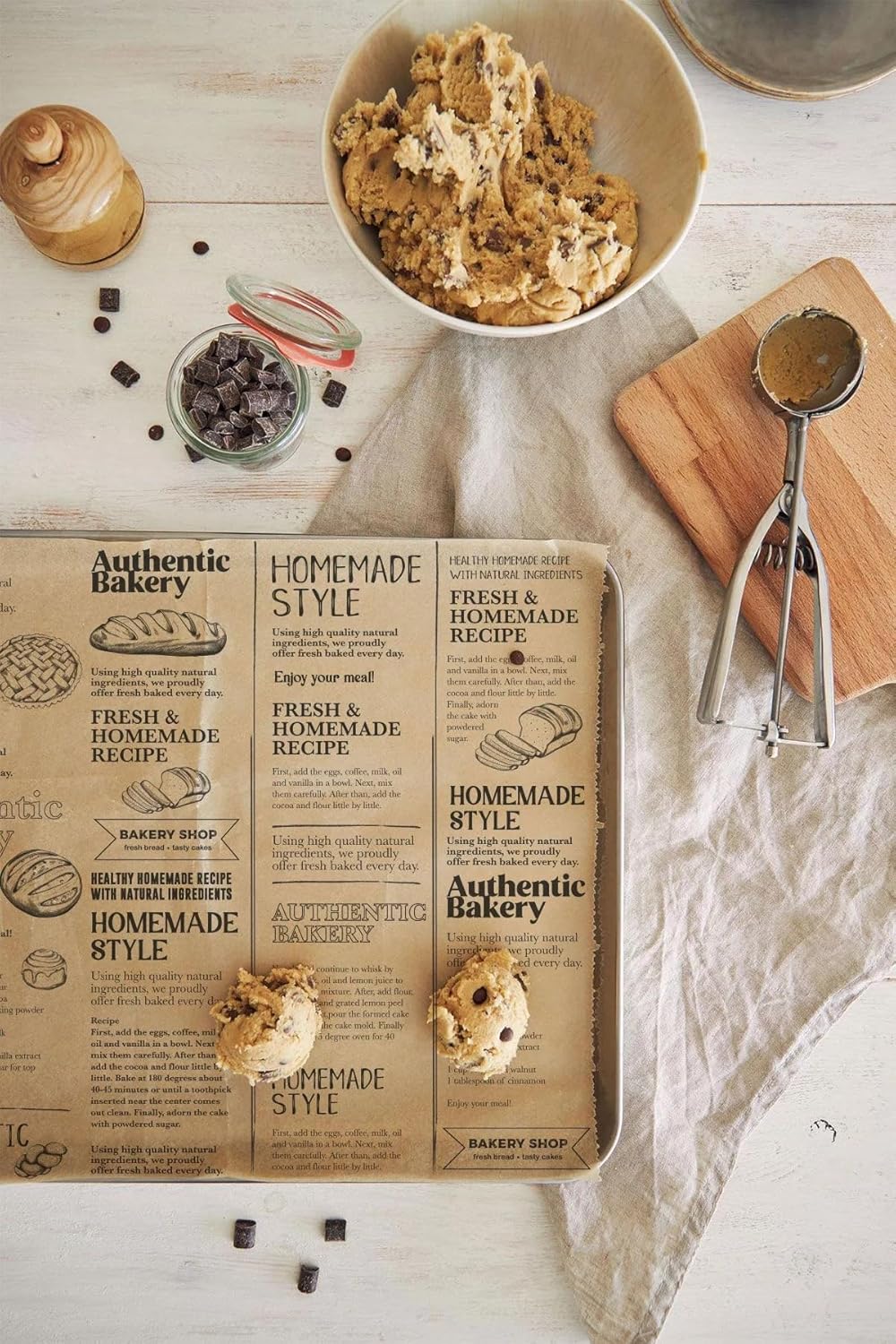 Inoverse Deli Paper 25x33 cm – 500 Blatt Fettabweisendes Einschlagpapier – Zeitungspapier, Sandwich,