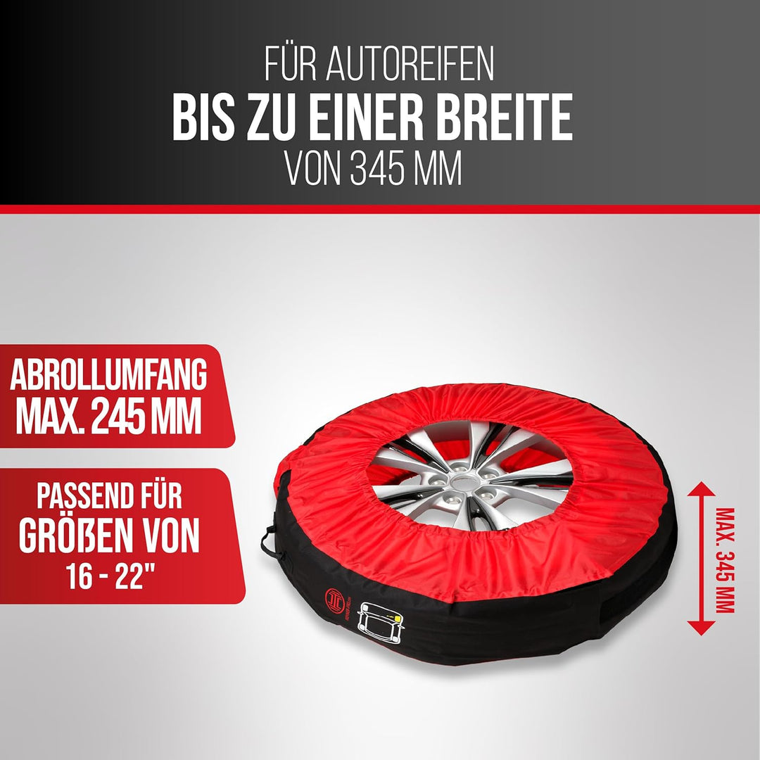 HEYNER® Reifentaschen Set 16-22 Zoll SUV, Reifenschutzhülle, Reifentüten, Reifenschoner, 4er Set 16"