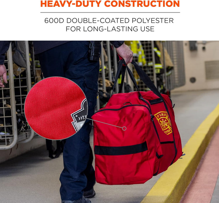 Ergodyne Arsenal 5005P Grosse Feuerwehr-Rettungs-Tasche aus Polyester mit Schultergurt und Helmtasch