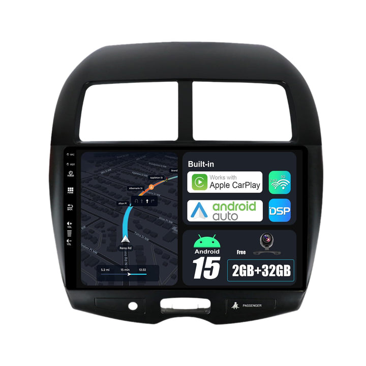 Android 15 IPS Autoradio Passt für Mitsubishi ASX (2010-2019) - Eingebautes CarPlay Android Auto - K