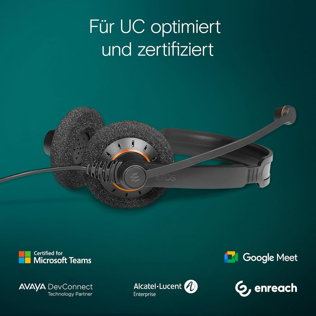 Sennheiser EPOS Impact SC 60 USB ML beidseitiges UC-Headset mit In-Line Call Control Zertifiziert fü