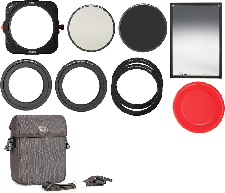 Kase Armour Magnetisches stossfestes 100 mm Filtereinstiegshalter-Set 67 mm 72 mm 77 mm 82 mm optisc