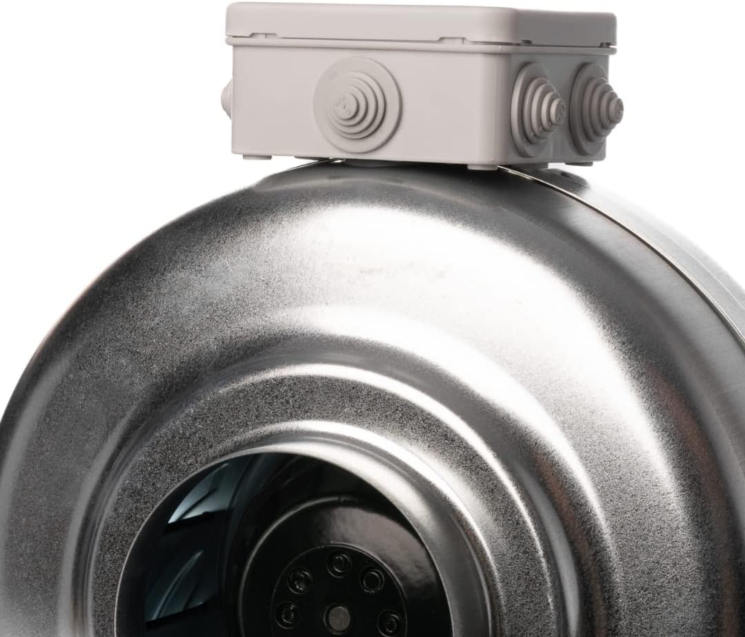 Europlast 100mm Rohrlüfter Rohrventilator Metall radial Abluftrohr Lüfter 379m³ Abluftventilator AKM