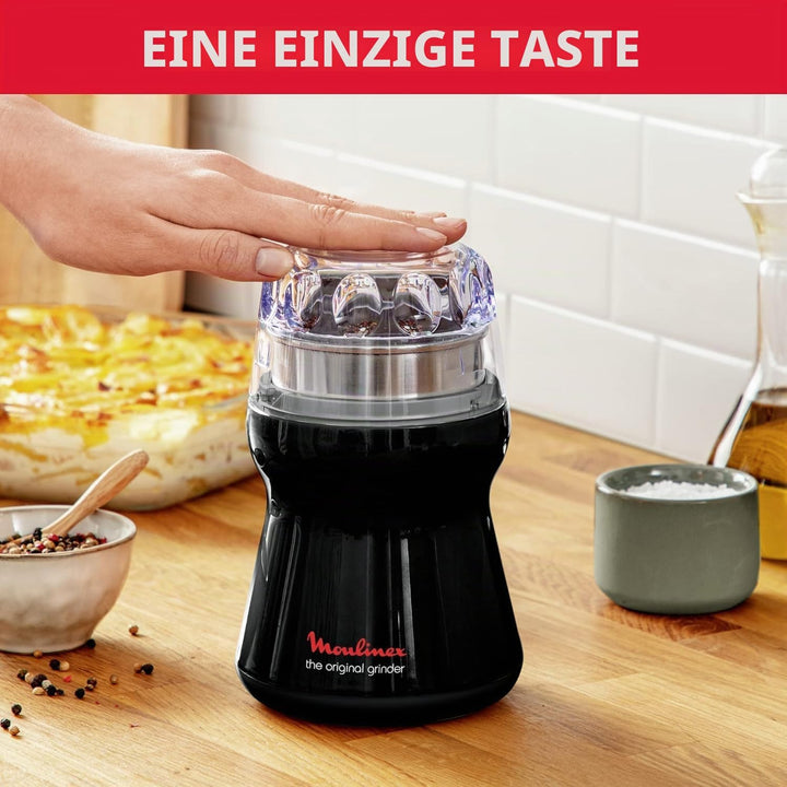 Moulinex ar110830 Universalmühle, für Kaffee/Gewürze/Nüsse, Schwarz, für alle Arten von
