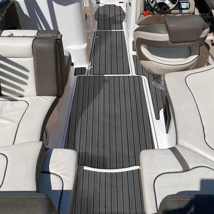 Eva Schaum Boot Bodenbelag Marine rutschfeste Matte 240x112/90/55/41cm Selbstklebend Teakholzimitat