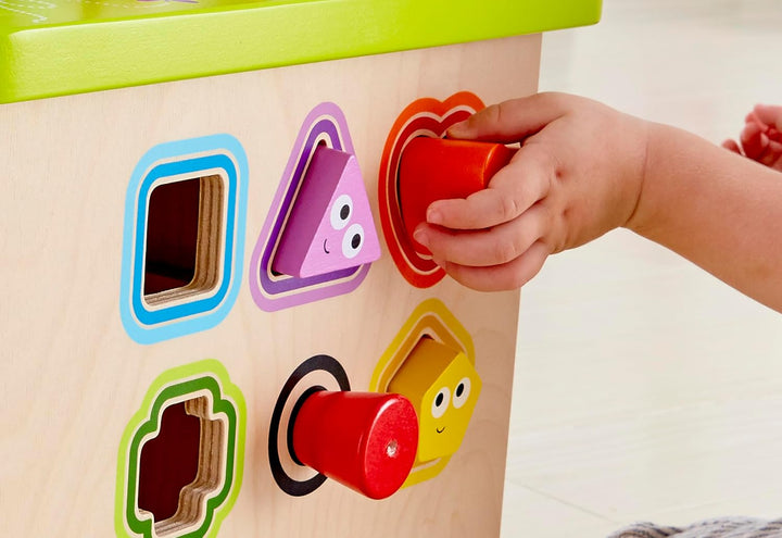 Hape Motorikwürfel „Kleine Tierchen“ aus Holz Multifunktions-Spielwürfel | Lernspielzeug aus Holz fü