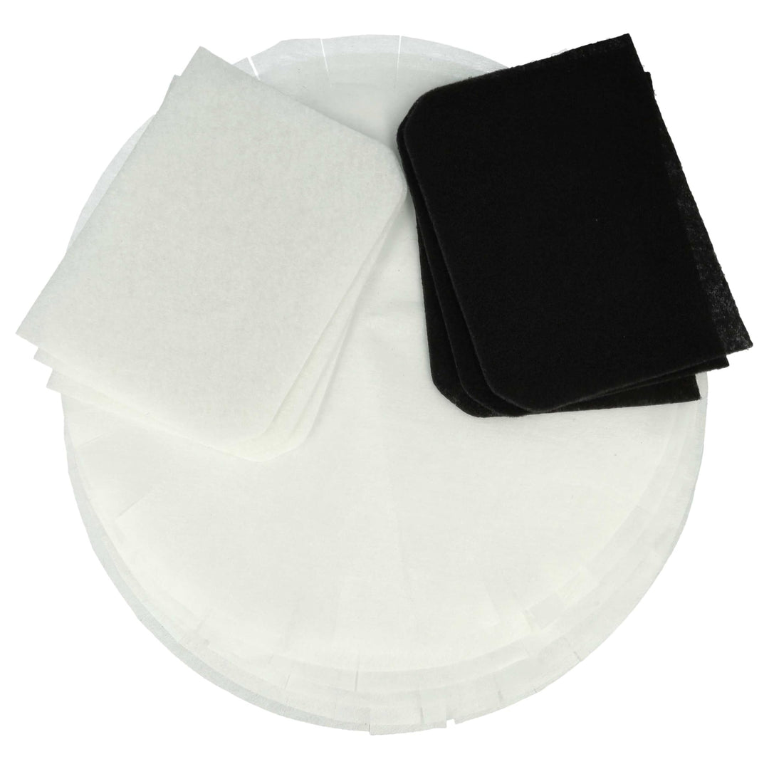 vhbw 3X Kohle-Filter, 6X Papierfilter, 3X Fettfilter kompatibel mit DeLonghi F28 Serie Fritteuse - 1