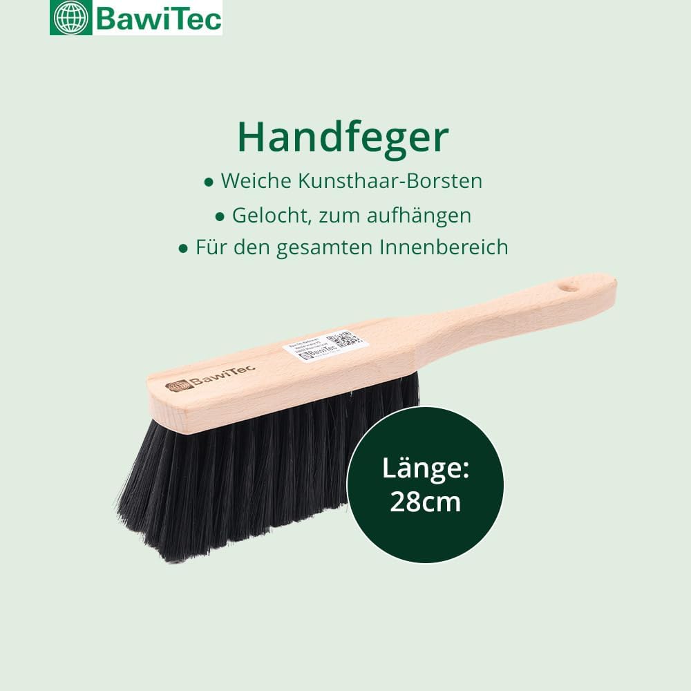 BawiTec Profi Kehrbesen Set Kehrset XL Besen 60cm Saalbesen #0715 inkl. Metall-Teleskopstiel verstel