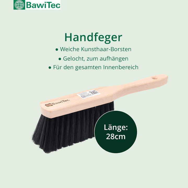BawiTec Profi Kehrbesen Set Kehrset XL Besen 60cm Saalbesen #0715 inkl. Metall-Teleskopstiel verstel
