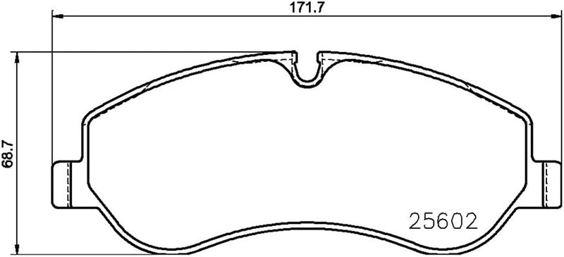 HELLA PAGID 8DB 355 020-691 Bremsbelagsatz - T2269 - Dicke/Stärke: 17mm - Bremssystem: TRW - inkl. V