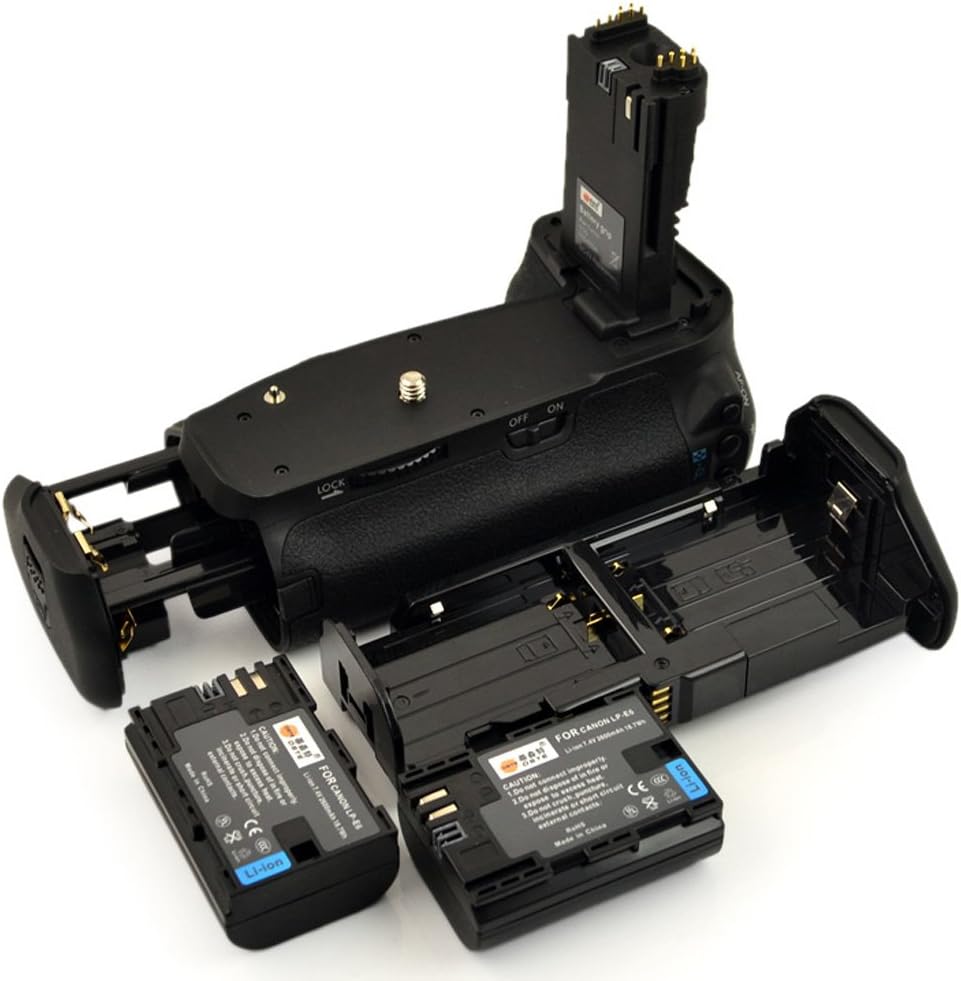 DSTE® Batterie Griff für Canon EOS 60D SLR Digital Kamera als BG-E9 mit (2 packung) LP-E6