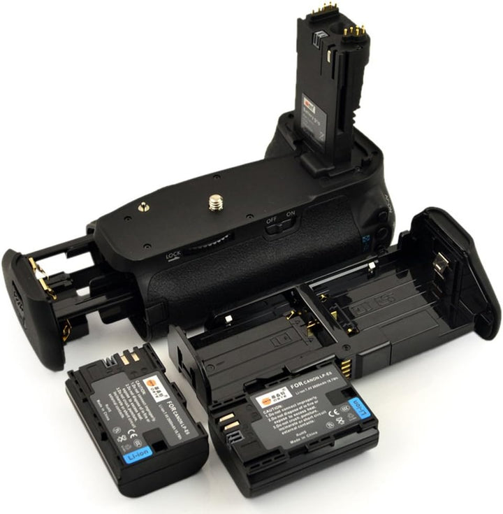 DSTE® Batterie Griff für Canon EOS 60D SLR Digital Kamera als BG-E9 mit (2 packung) LP-E6