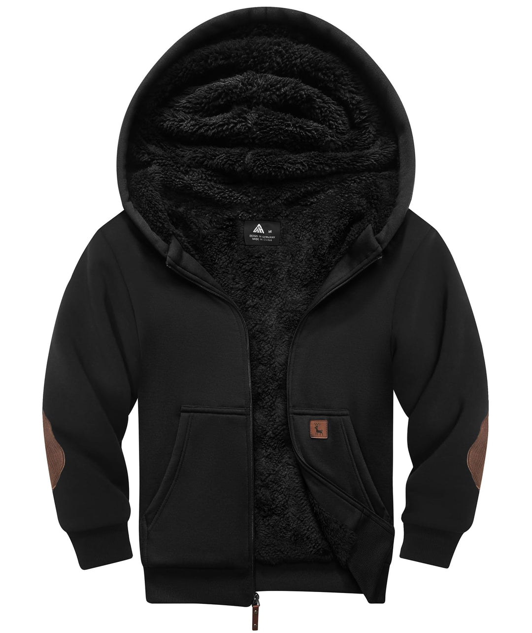 JACKETOWN Jungen Sweatjacke Gefüttert Kinder Hoodie Sweatshirt Kapuzenpullover Fleecejacke mit Kapuz