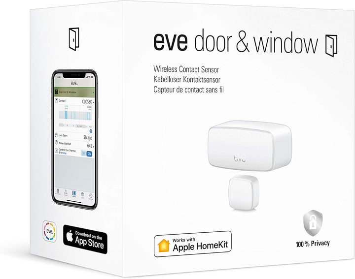 Eve Door & Window - Smarter Kontaktsensor für Türen/Fenster (Dt. Markenqualität), Bluetooth, Thread,