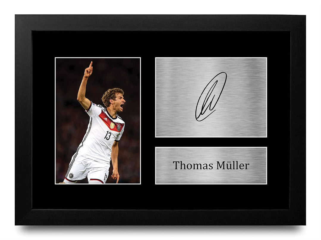 HWC Trading A4 FR Thomas Muller Deutschland Geschenke gedruckt Autogramm Bild für Fans und Unterstüt