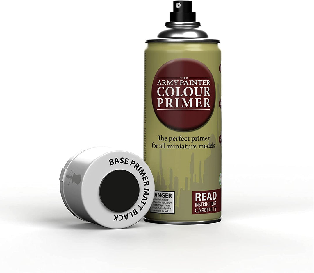 The Army Painter Colour Primer Matt Black 400 ml Grundierung Spray, Primer Spray, Acryllack Spray fü