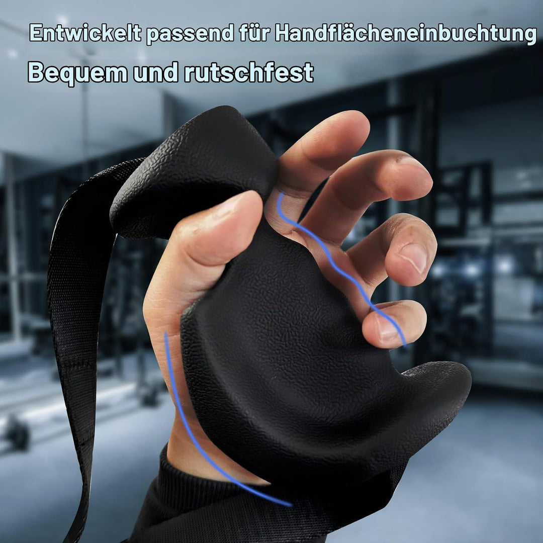 HXD-ERGO 2 Stück Einhandgriff für Widerstandsbänder, Fitnessband Griffe mit Metall D-Ring, Ergonomis