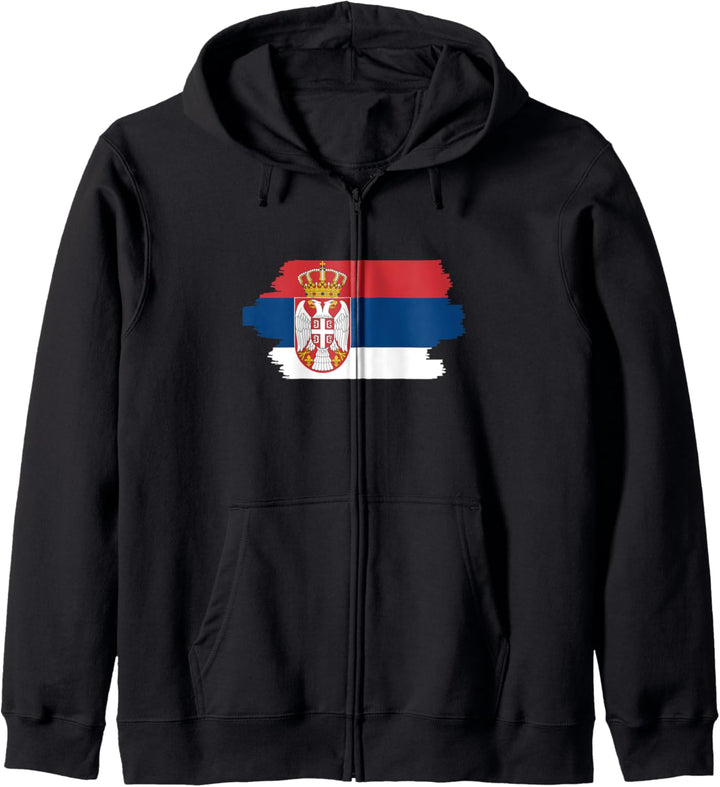 Serbische Flagge Serbien Kapuzenjacke