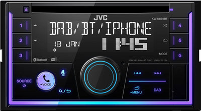 JVC KW-DB95BT Doppel-DIN Autoradio Anschluss für Lenkradfernbedienung, Anschluss für Rückfahrkame