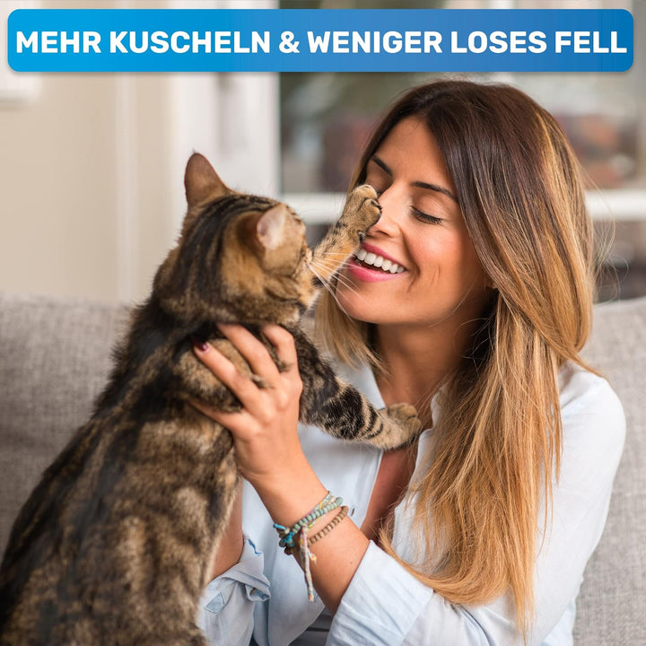 BluePet Katzenbürste &amp; Hundebürste Kurzhaar zum Entfernen von losem Fell &amp; Unterwolle I Bis zu 90% w