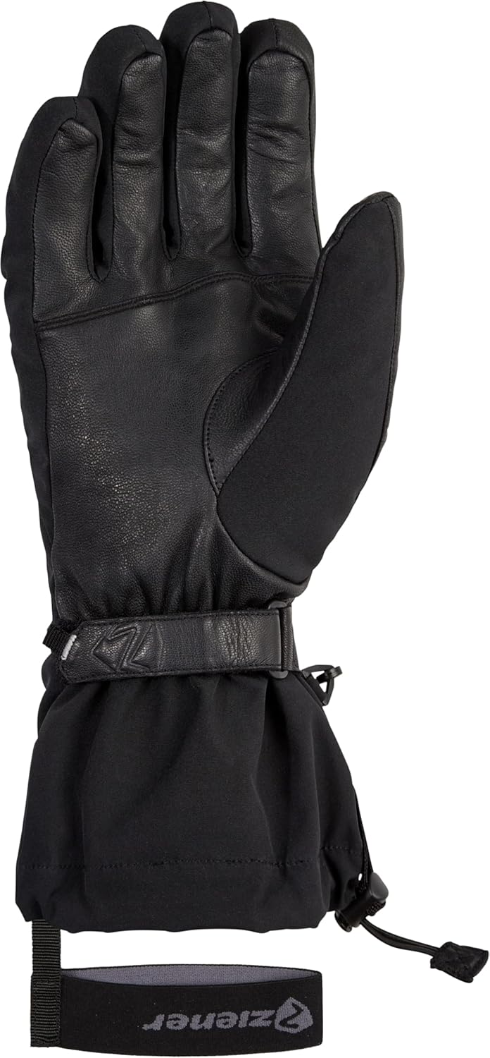 Ziener Herren Gastil Ski-Handschuhe/Wintersport | Gore-Tex, Lange Stulpe, PFC frei 7.5 Schwarz, 7.5