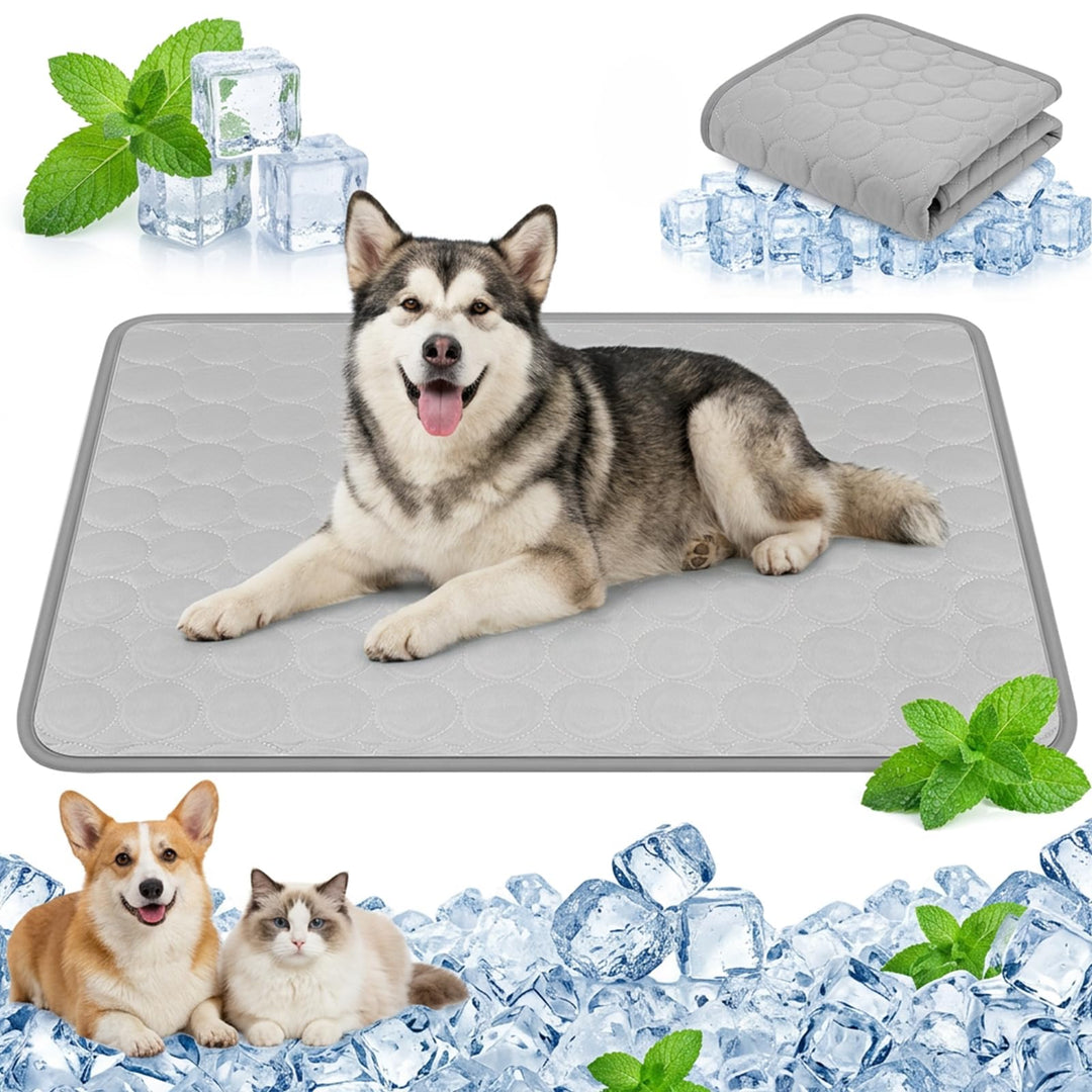 Qoosea Kühlmatte für Hunde Selbstkühlende Hundematte, Komfortabel Pet Cooling Mat Kühldecke Waschbar