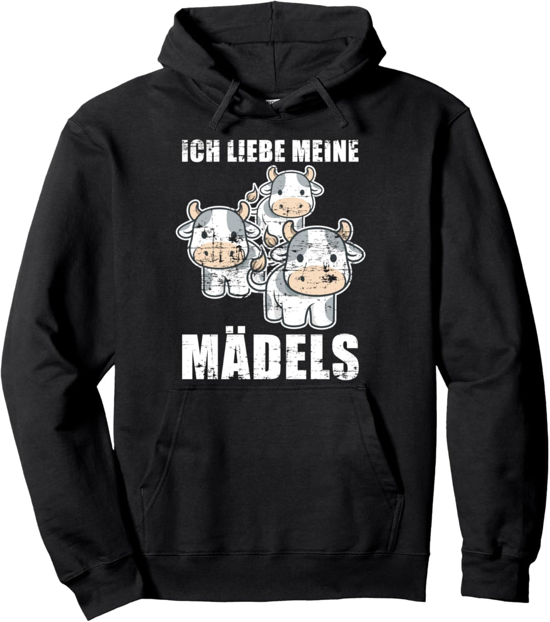 Frauen Geschenk Bauernhof Tiere Damen Kuh Pullover Hoodie